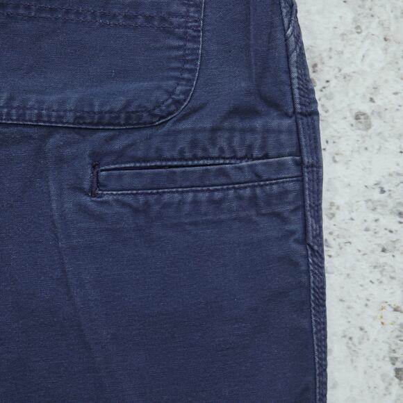 Vintage Y2K Carhartt B144 NVY Navy Faded Blue Carpenter Shorts 33x9.5 - Picture 7 of 14